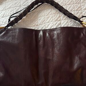 Zara Dark Brown Leather Shoulder Bag